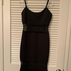Black dress with see-thru panels